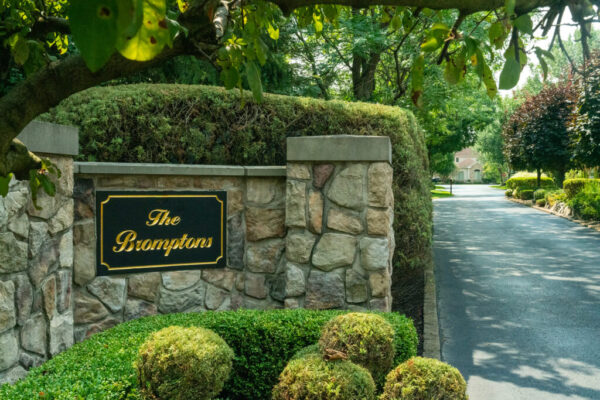 The Bromptons sign outside of the Condominium complex