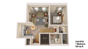 Canal View Commons Unit #102 Floor plan