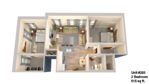 Canal View Commons Unit #203 Floor plan