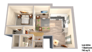 Canal View Commons Unit #204 Floor plan