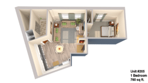 Canal View Commons Unit #205 Floor plan