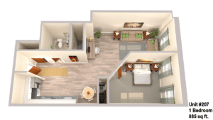 Canal View Commons Unit #207 Floor plan