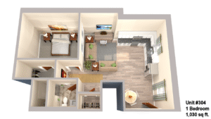 Canal View Commons Unit #304 Floor plan