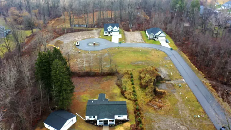 Aerial view of Devonshire County Estates in East Amherst, NY
