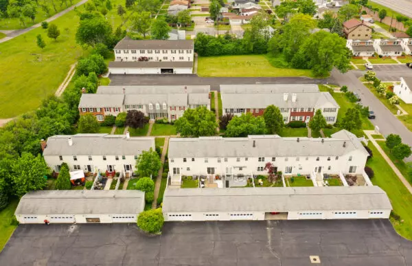 Aerial View of Dover Station Townhomes