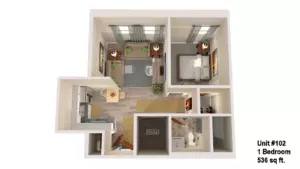 Canal View Commons Unit #102 Floor plan
