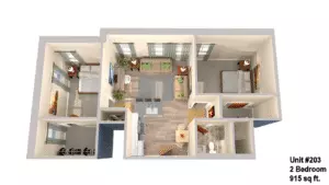 Canal View Commons Unit #203 Floor plan