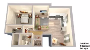 Canal View Commons Unit #204 Floor plan