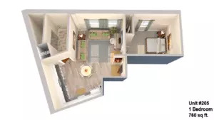 Canal View Commons Unit #205 Floor plan