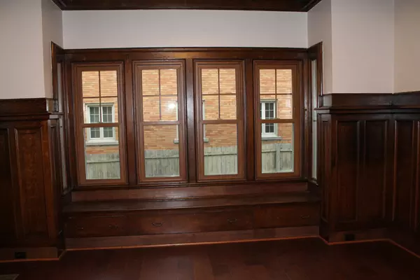 Paneling around window seat Birchwood Commons